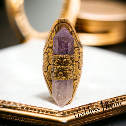 Amethyst Goddess Power Ring