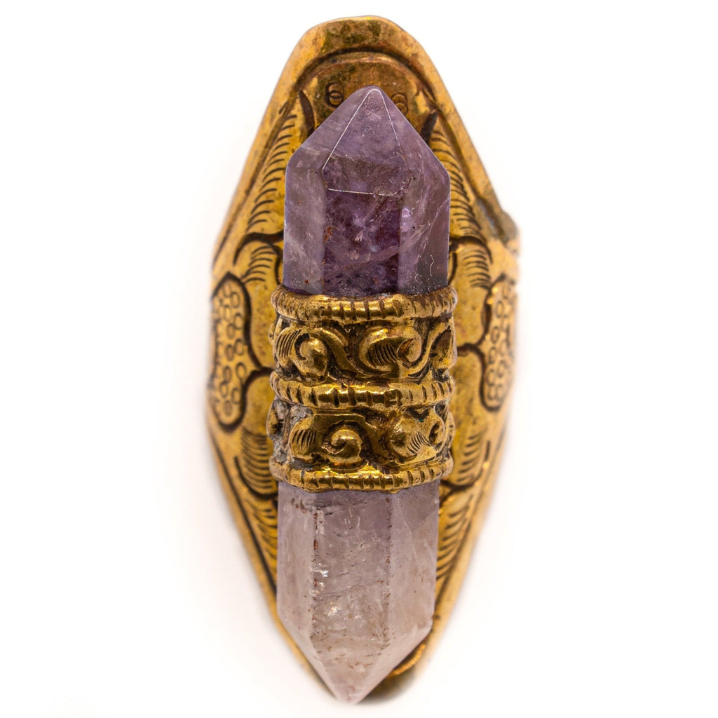 Amethyst Ring Goddess Ring