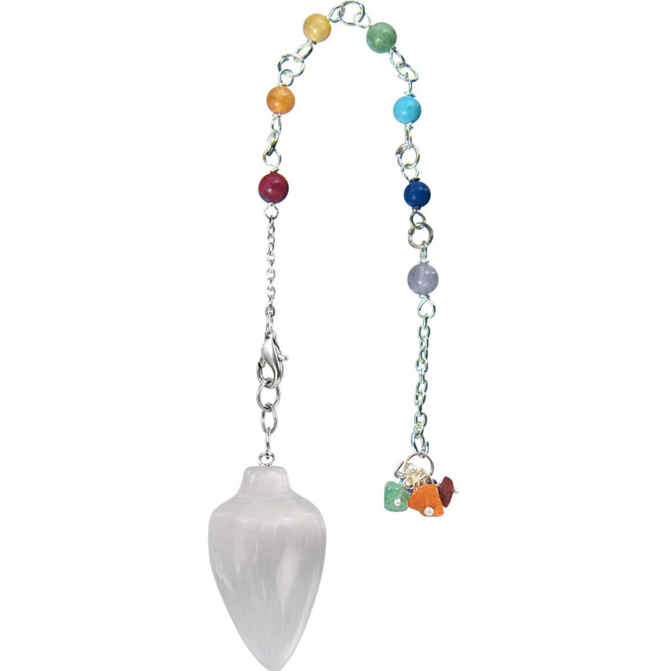 White Selenite Chakra Pendulum